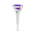 thumbnail image 3 of ANGARA Natural 2.28 Ct. Amethyst Solitaire Ring in 14K White Gold for Women (Ring Size: 4.5), 3 of 9