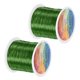 thumbnail image 1 of Uxcell 2 rollos de alambre de joyería de 0.4 mm 26 Gauge 328ft alambre de cuentas de cobre para hacer joyas, plantar, tejer, DIY 100m verde, 1 of 7