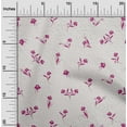 thumbnail image 2 of oneOone Cotton Jersey Light Pink Fabric Floral Floral Silhouette With Texture Craft Projects Decor Fabric Printed By The Yard 58 Inch Wide, 2 of 4