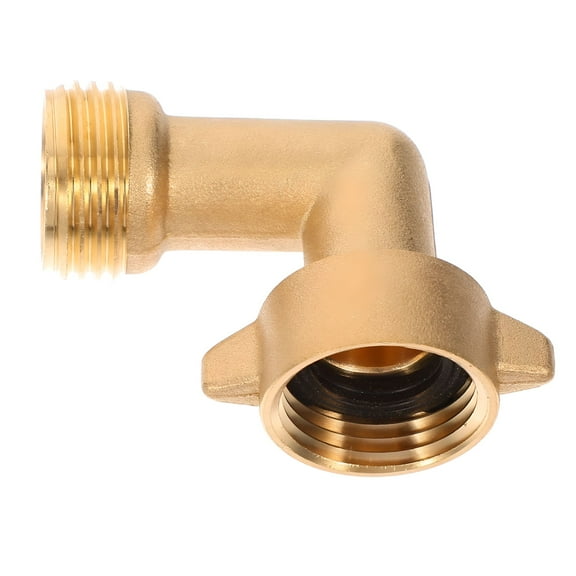 ICERUN 90 Degree Hose Adapter Garden RV 3/4 Inch Brass Fitting Water Hose Elbow Pipe Fittings for RV Outdoor Faucets
