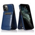 thumbnail image 5 of iPhone 12 Pro Max Case, Leather Wallet Case iPhone 12 Pro Max 6.7", PU Leather Case, Built in Stand Wallet Credit Card Holder Case 5 Card Slots Case For Apple iPhone 12 Pro Max, Blue, 5 of 10