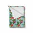 thumbnail image 2 of Hawaii Soft Flannel Fleece Throw Blanket, Blossoming Hibiscus Flower with Fern Foliage Grunge Effect Retro Nature Pattern, Cozy Plush for Indoor and Outdoor Use, 60" x 80", Multicolor, by Ambesonne, 2 of 6