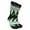 Black / Green / White, variant on Unisex Maple Leaf Printed Warm Cotton Colorful Casual Athletic Crew Socks - Red / Black / White, Size 10-13, 1 Pair