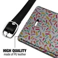 thumbnail image 3 of Colorful Confetti Sprinkles Rectangle Leather Luggage Card Suitcase Carry-On ID Tag, 3 of 8