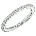 thumbnail image 2 of 925 Sterling Silver Ring 2mm Stackable Eternity Women's Wedding Engagement Accent Band Cz, 2 of 4