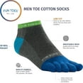 thumbnail image 2 of FUN TOES 3 Pairs Men's Cotton Toe Socks - Breathable Mesh, Barefoot Running, Shoe Size 6-10, 2 of 5