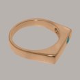 thumbnail image 4 of LBG British Made 14k Rose Gold Real Genuine Turquoise Mens Band Ring - 33 size options - Size 8.25, 4 of 6