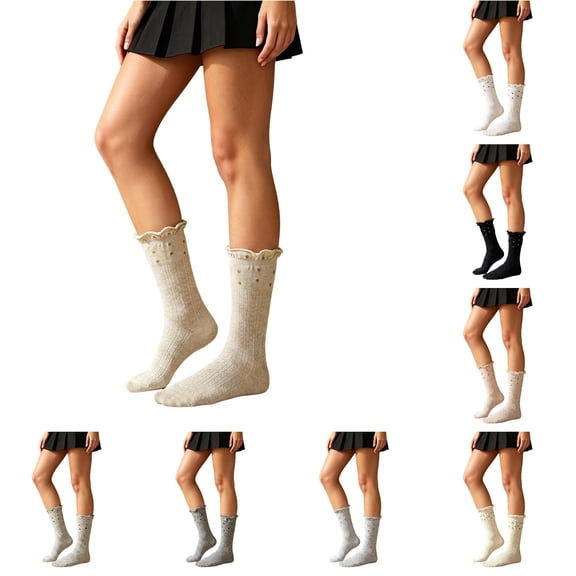 XIAONU Women's Stretchy Hollow Out Quarter Socks Casual
