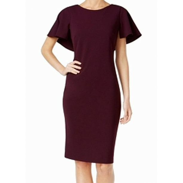 Calvin Klein Calvin Klein NEW Purple FlutterSleeve Women 10