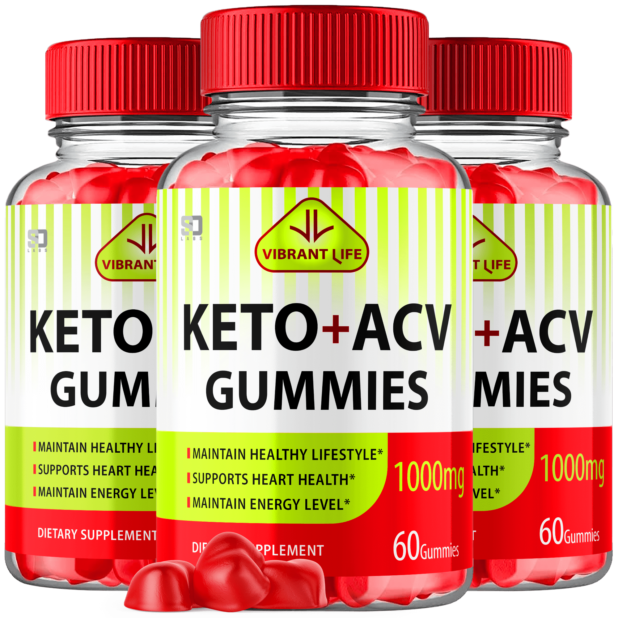 Vibrant Life Keto ACV Gummies Maximum Strength Weight Management Supplement 180 Gummies