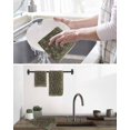 thumbnail image 5 of Sage Green Floral Boho Kitchen Dish Towels for Drying Dishes Set of 2, Ethnic Tribe Abstract Art Flower Waffle Weave Microfiber Hand Tea Bathroom Towels Quick Dry & Absorbent Towel 15.7x23.6, 5 of 7