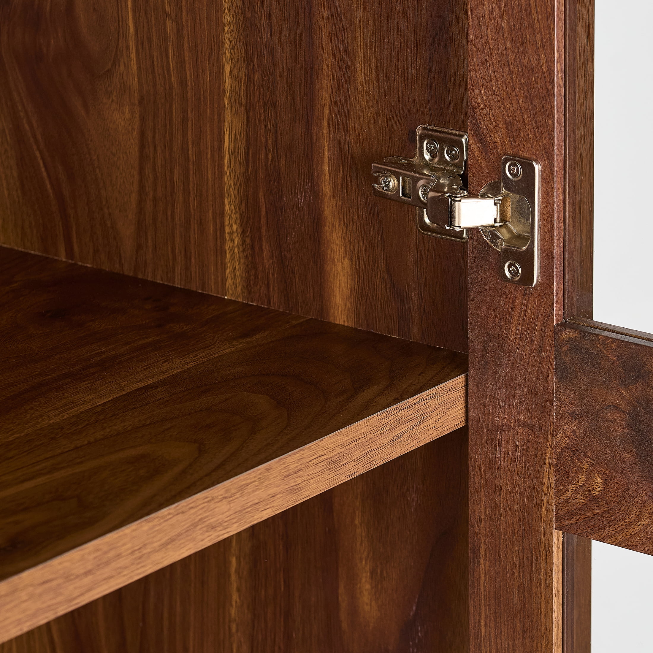 Better Homes & Gardens Ezra TV Stand for TV's up to 70", Warm Walnut finish