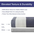 thumbnail image 5 of CAILDANL Park Shower Curtain Waffle Weave Striped Pieced Design Fabric Shower Curtains for Bathroom with 3M Scotchgard Moisture Management Premium Spa Quality Modern Standard 72"x72" Grey, 5 of 8