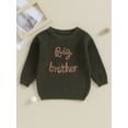 thumbnail image 3 of Elippeo Toddler Autumn Winter Baby Boys Sweater 12M 18M 24M 3Y 4Y 5Y  Letter Embroidery Long Sleeve Pullovers Knitwear Warm Outwear, 3 of 10