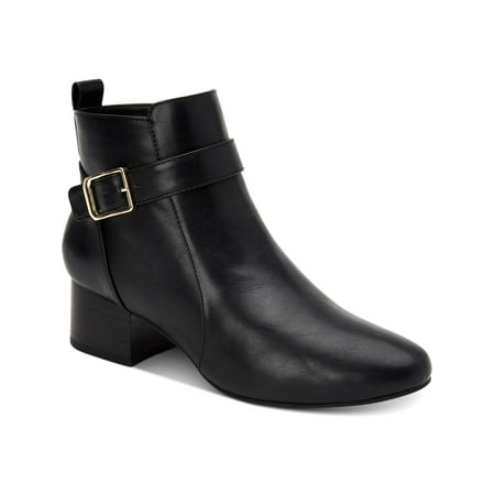 

Charter Club Womens Katiaa Faux Leather Ankle Boots Black 7.5 Medium (B M)