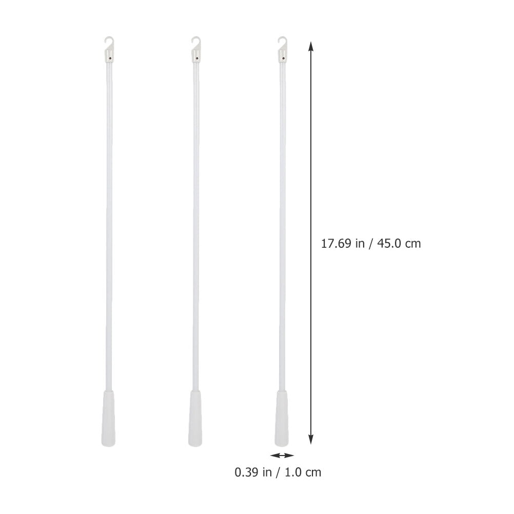 3Pcs Drapery Wand Curtain Pull Rod Fiberglass Blind Wand Vertical
