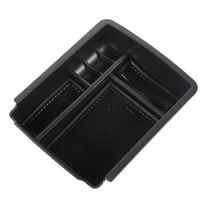 Raindrops 1Pcs Black ABS Center Console Organizer Tray for Car Armrests Storage Box with Design 15X0.3937in