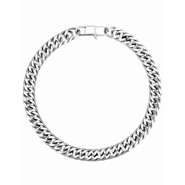 Pulsera Esclava De Acero Inoxidable Para Hombre 6mm 8mm Xtellar plateado