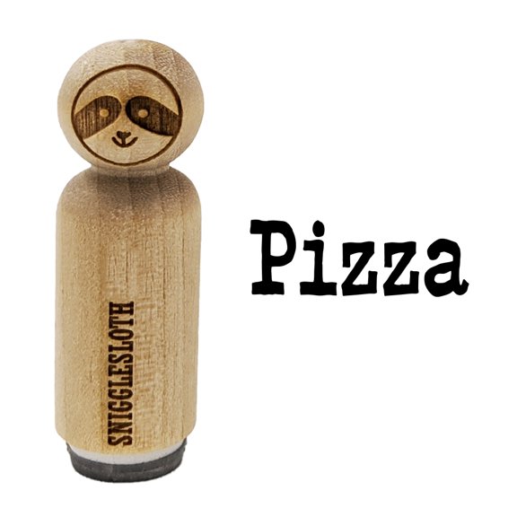 Pizza Fun Text Rubber Stamp for Scrapbooking Crafting Stamping - Mini 1/2 Inch