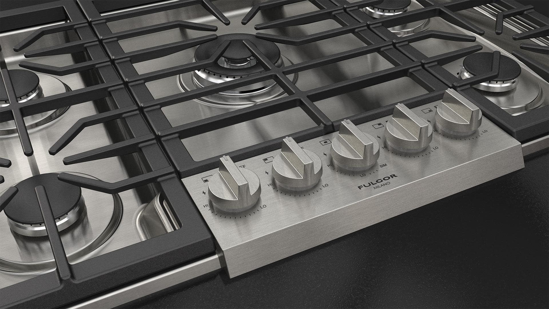 Fulgor Milano F4pgk3052 400 Series 30" Wide 5 Burner Liquid Propane / Natural Gas Cooktop