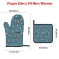 thumbnail image 2 of Honeii Bullfinches Branches And Balls Pattern Oven Mitts and Pot Holders, Silicone Oven Gloves,500 F Heat Resistant Oven Mitts Sets, 4PCS, 2 of 6