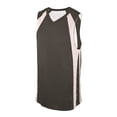 thumbnail image 1 of RVDO.&nbsp;JERSEY DE BALONCESTO, CARBÓN / BLANCO, ADULTO-PEQUEÑO Martin Sports BKR6-CH/WH-AS, 1 of 1