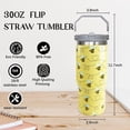 thumbnail image 6 of 30oz Bee Tumbler with Handle & Straw - Insulated Stainless Steel Travel Mug, Leak-Proof Reusable Cup for Coffee - Gift for Bee Lovers, Women or Men, 6 of 6