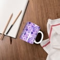 thumbnail image 4 of Yiaed Violet Print Ceramics Coffee,Large Handle Design,Extra Large Tea and Coffee Cup for Office and Home Mugs, 4 of 6