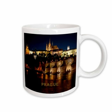 

3dRose Prague Czech Republic At Night Ceramic Mug 15-ounce