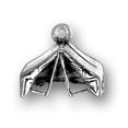 thumbnail image 1 of Sterling Silver 18" .8mm Box Chain 3D Pop Up Camping Tent Pendant Necklace, 1 of 2