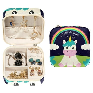 Musical Unicorn Jewelry Box for Girls - Glow in the Dark Kids Jewelry Box  Organizer Plays You Are My Sunshine with Necklace and Bracelet Set - Girls