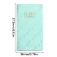 thumbnail image 3 of Todaioua 2026 Pocket Planner A6 Mini Weekly Planners 3.78" x 6.8" Green Starlight Leather 2026 Pocket Notepad Daily Schedule Calendar Planner, 128 Pages, 3 of 9