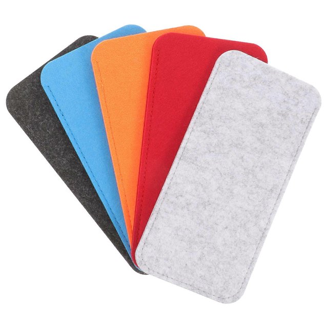 5pcs Glasses Pouch Sunglass Travel Case Felt Glasses Pouch Travel Case Pouch