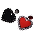 thumbnail image 4 of Pendientes de Cristal Zulema Perno prisionero del corazón del melocotón, 4 of 8