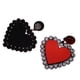 thumbnail image 4 of Pendientes de cristal en Forma de melocotón Yuyangstore Pendiente de corazón de melocotón, 4 of 8