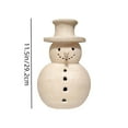 thumbnail image 6 of Handmade Snowman,Terracotta Snowman Decor, Christmas Handmade Figurines Decorations, White Clay Winter Decor for Holiday Table Ornaments, Rustic Unique Style for Home Indoor & Outdoor, 6 of 9