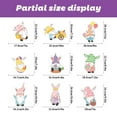 9 Sheets Easter Day Window Clings Large Rabbit Easter Egg Shape Window