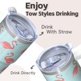 thumbnail image 4 of Flamingo Lover Gifts 20OZ Tumbler with Handle Insulated Stainless Steel Mug Unique Birthday Christmas Presents for Women Men Great for Office Work Travel Daily Use Picnics Gatherings, 4 of 6