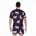thumbnail image 2 of Night Girly Unicorn Pattern Short Sleeve Men'S Rompers, Unicorn Casual Summer Jumpsuits Outfit, 2 of 4