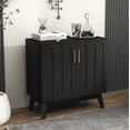 thumbnail image 2 of 31" Sideboard Buffet Cabinet with Storage, Wood Accent Cabinet with 2 Fluted Doors and Adjustable Shelves, Coffee Bar Station for Living Room,Entryway, 2 of 9