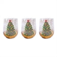 thumbnail image 1 of 3 Piezas de Vaso de Árbol de Navidad, Vasos de Vidrio Transparente Coloridos para Beber con Forma de Árbol de Navidad, de Café Especial para Fiestas Navideñas, 1 of 6