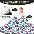 thumbnail image 3 of Blue and Pink Leopard Print Teens Toddler Nap Mat with Pillow, Sleeping Mat Bag for Preschool Daycare 60"x20", 3 of 6