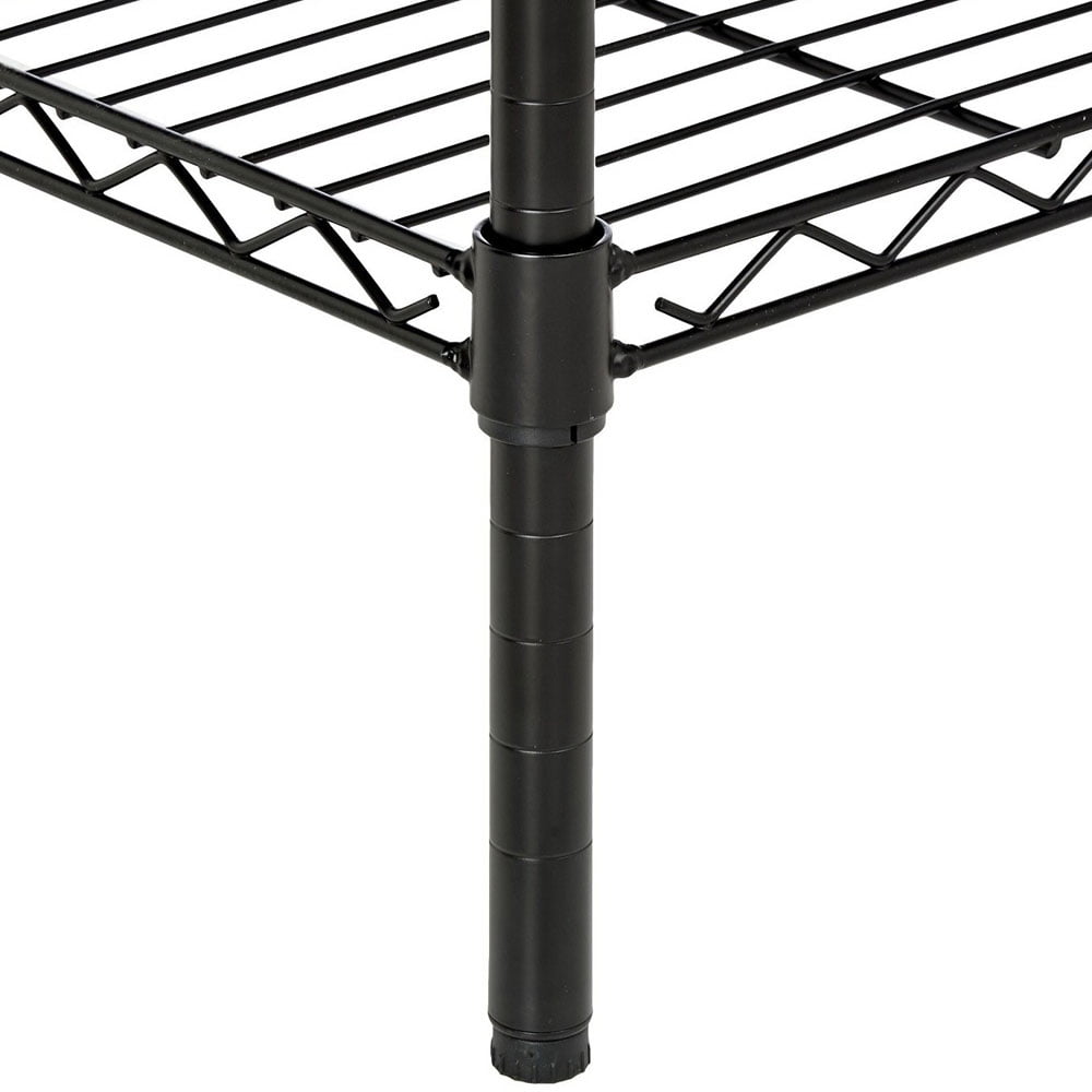 Kepooman 5-Shelf Heavy Duty Storage Shelving Unit, Plastic Coated Iron Shelf, Black Kepooman 5-Shelf Heavy Duty Storage Shelving Unit, Plastic Coated Iron Shelf, Black