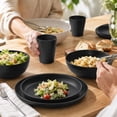 thumbnail image 4 of Dinnerware Sets 16 Piece Bowl Cup Plate Combo, Everyday Ceramic Dishes Set Includes 4 Large Plates, 4 Small Plates, 4 Bowls, 4 Mugs, Kitchen Porcelain Dining Table Set, 4 of 6