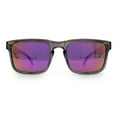 thumbnail image 5 of Premium Kush Polarized Rectangle Sport Horn Rim Sunglasses Slate - Purple Mirror, 5 of 8