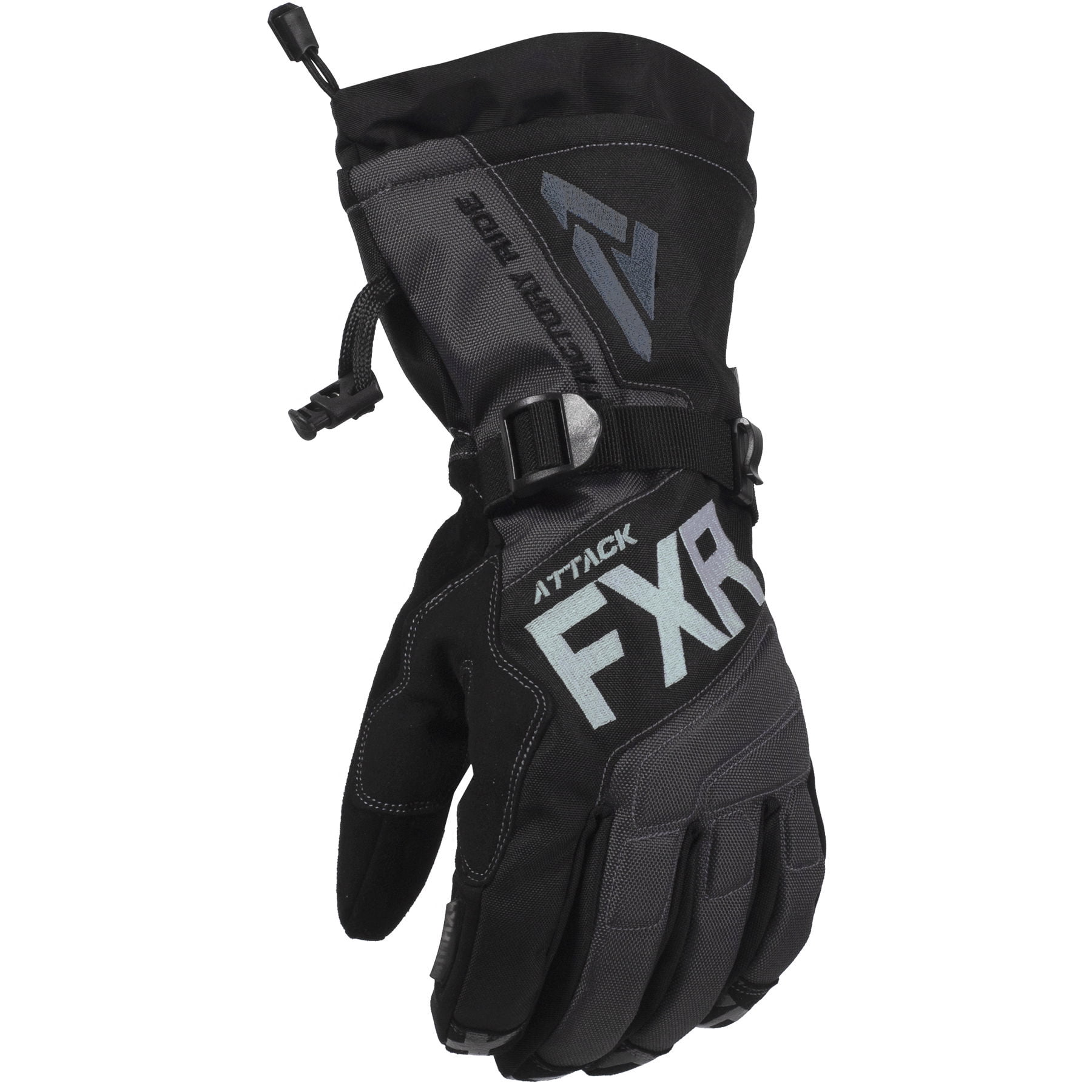 FXR Mens Black/Charcoal Attack Lite Gauntlet Gloves Snowmobile 2020