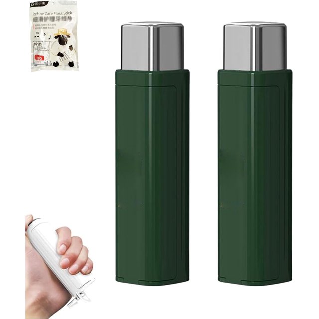 Portable Floss Dispenser, Dental Floss Picks Case with 100 Pcs Refillable, Travel Available, Portable Dispenser, Easy to Use, for Dating Travel Family Home Hotels