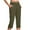 Army Green, variant on Mgmyaa Capri Yoga Pants for Women Petite Length Elastic Waist Work Office Straight-Leg Casual Yoga Athletic Pants