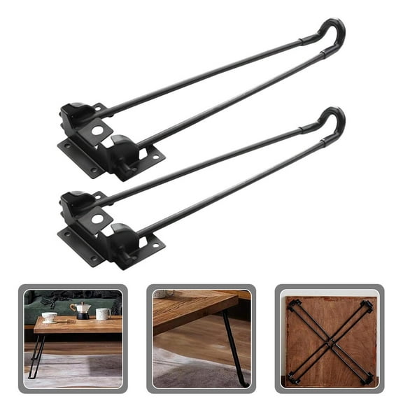 WHAMVOX  2 Pcs Lap Table for Bed Home Stands Adjustable Standing Desk Legs Black