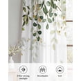 thumbnail image 6 of Sage Green Eucalyptus Leaves Sheer Curtains 84 Inch Length 2 Panels Set for Living Room/Bedroom, Spring Botanical Floral Kitchen Curtains Grommet Semi-Sheer Curtains Window Treatments 42"x84"x2, 6 of 7
